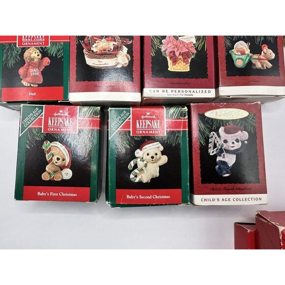 Vintage Hallmark Keepsake Christmas Ornaments Mixed Lot Of 15 Family Mom Dad Son - Picture 6 of 15